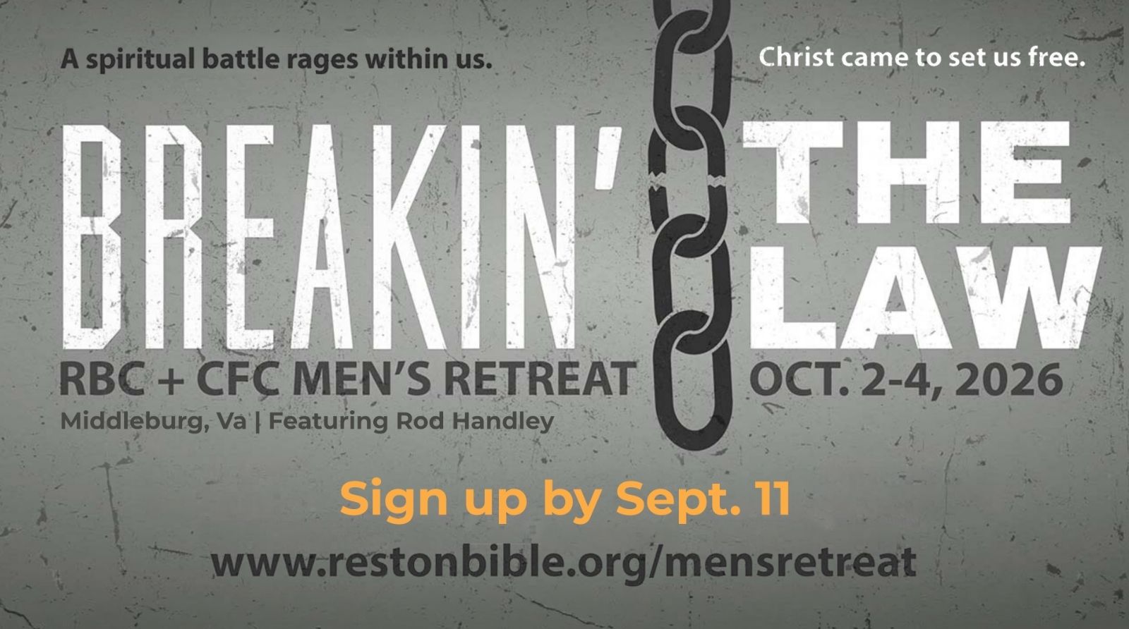 calendar event-Men's Retreat